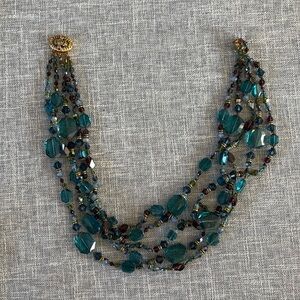 Denise Adamany Ladybeads couture vintage multistrand beaded necklace